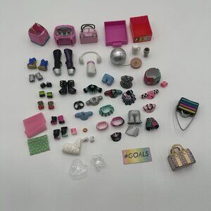 OMG LOL Surprise Doll Accessories Clothes Shoes Purses Cups Mixed 56 pc Lot